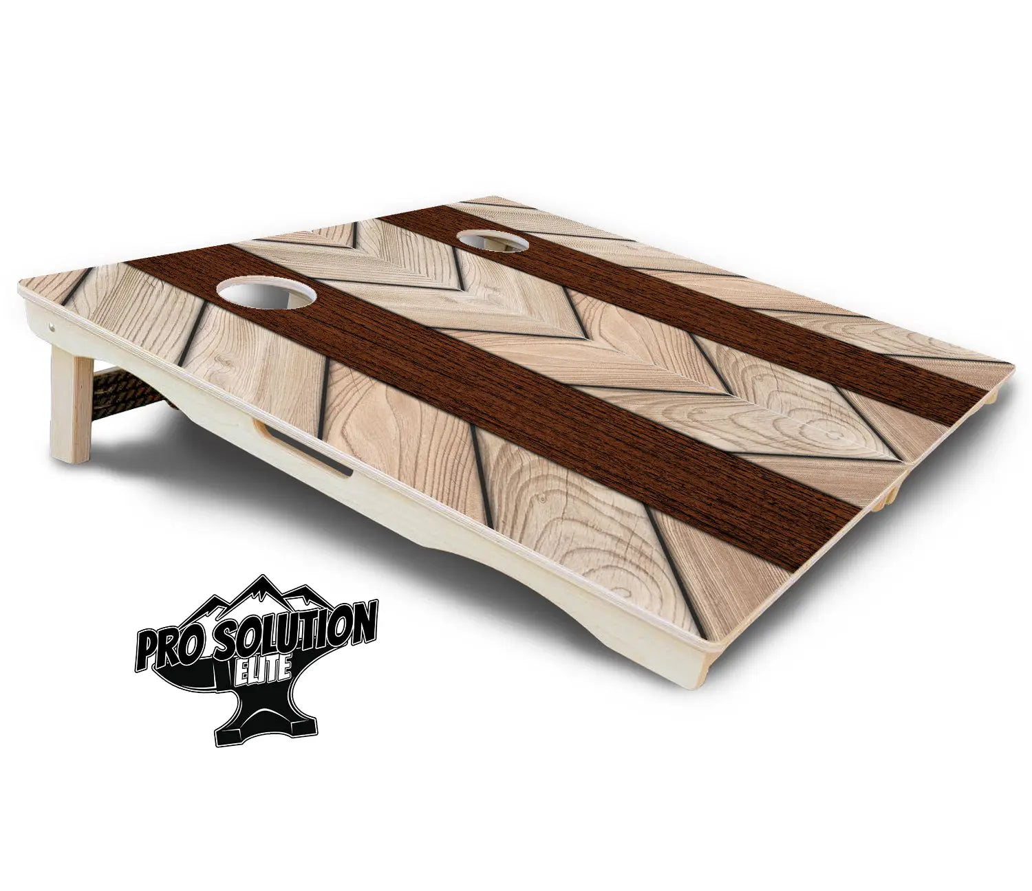 Cream Planks Cornhole Boards - Pro Solution Elite Series by Cornhole Solutions, custom cornhole board detail photo 5