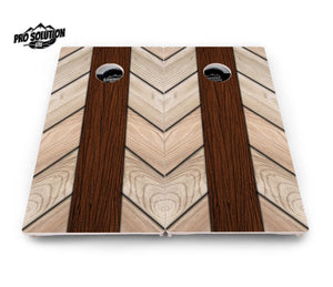 Cream Planks Cornhole Boards - Pro Solution Lite Series by Cornhole Solutions, custom cornhole board detail photo 3