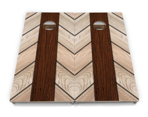 Cream Planks Cornhole Boards - Professional Tournament Series by Cornhole Solutions, custom cornhole board detail photo 4