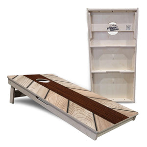 Cream Planks Cornhole Boards - Professional Tournament Series by Cornhole Solutions, custom cornhole board detail photo 5