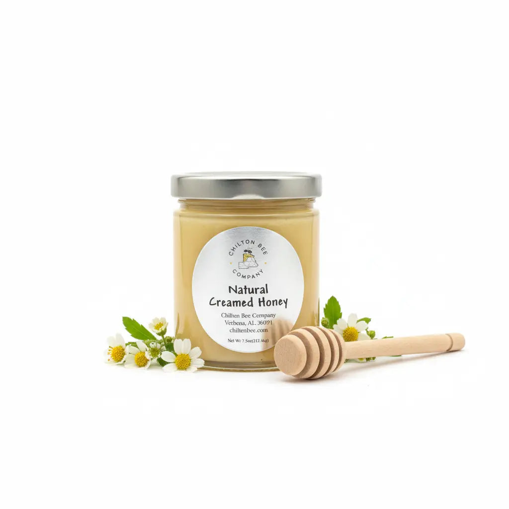 Creamed Honey - Smooth Spreadable Alabama Wildflower Honey by Chilton Bee Company, Southern food gift detail photo 2