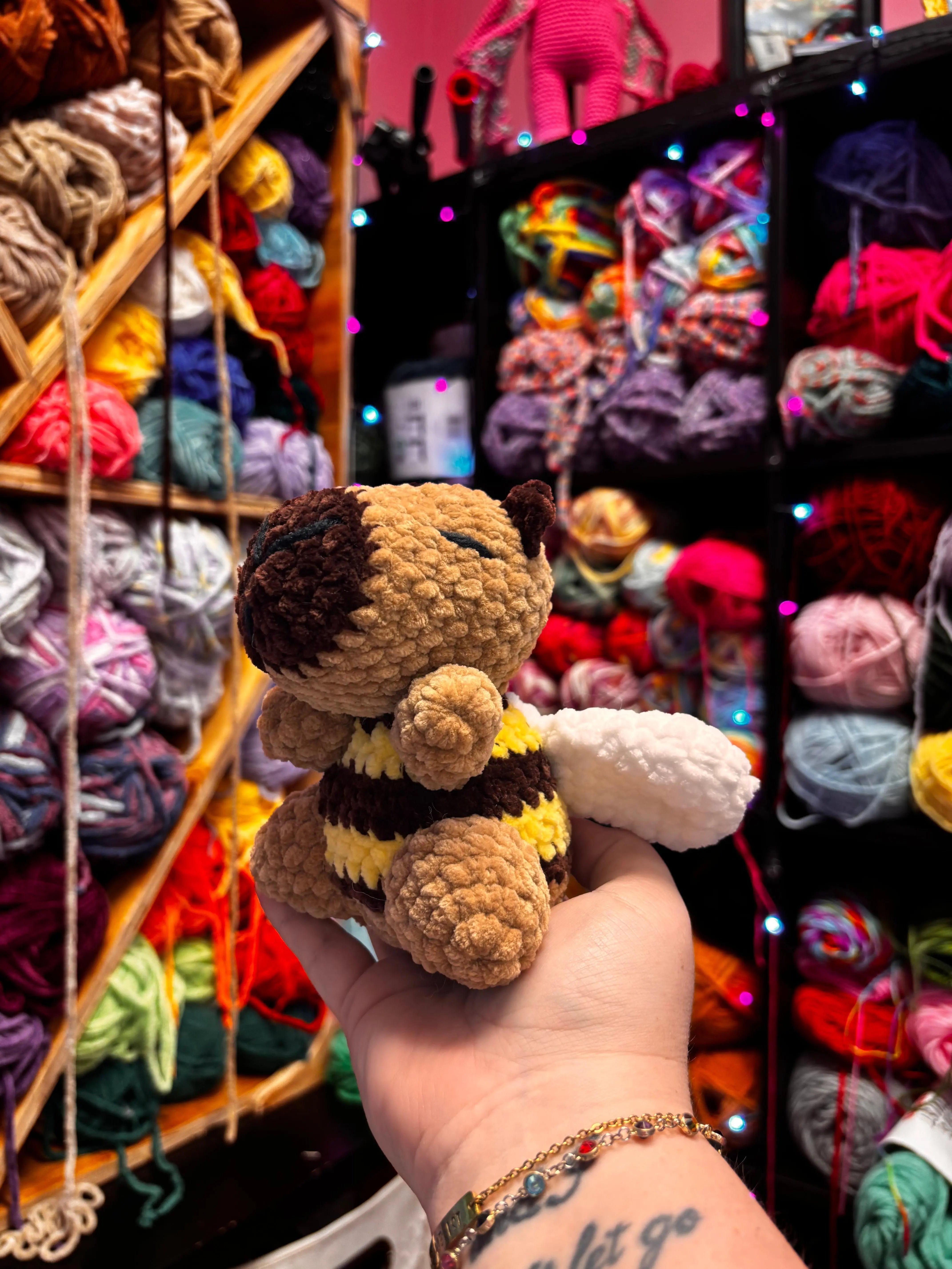Crocheted Cap-bee-bara (capybara) by Klassy Krafts, Southern lifestyle apparel detail photo 2