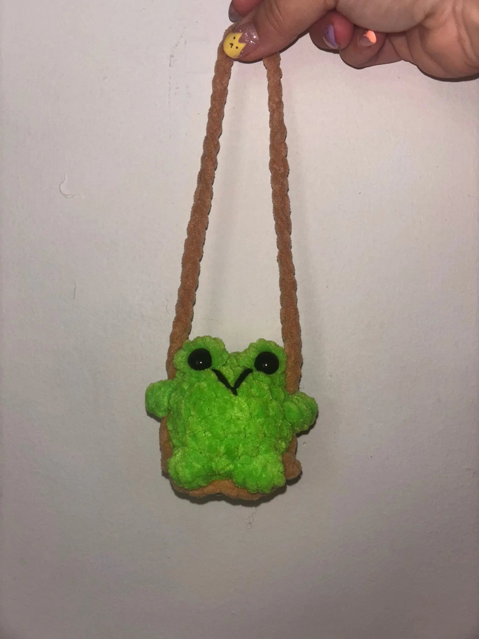 Crocheted Frog Car Swing by Klassy Krafts, 3D printed toy main product photo