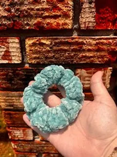 Crocheted Velvet Scrunchies by Klassy Krafts, ponytail holders detail photo 3