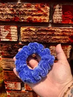 Crocheted Velvet Scrunchies by Klassy Krafts, ponytail holders detail photo 4
