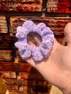 Crocheted Velvet Scrunchies by Klassy Krafts, ponytail holders detail photo 5