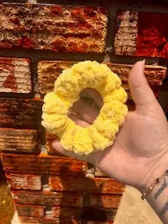 Crocheted Velvet Scrunchies by Klassy Krafts, ponytail holders detail photo 6