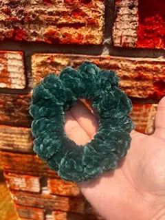 Crocheted Velvet Scrunchies by Klassy Krafts, ponytail holders detail photo 7