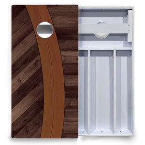 Curved Herringbone Cornhole Boards - All Weather Series by Cornhole Solutions, handmade jewelry detail photo 4