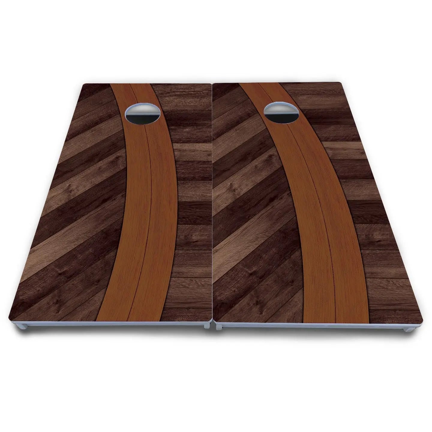 Curved Herringbone Cornhole Boards - All Weather Series by Cornhole Solutions, handmade jewelry detail photo 5
