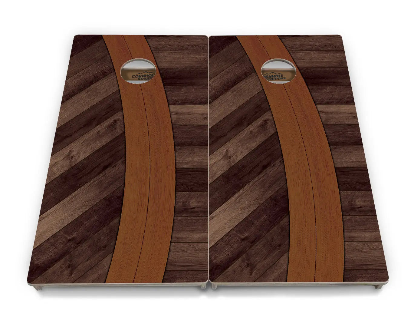 Curved Herringbone Cornhole Boards - Professional Tournament Series by Cornhole Solutions, handmade jewelry detail photo 3
