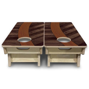 Curved Herringbone - Mini or Vacation Size Cornhole Boards by Cornhole Solutions, handmade jewelry detail photo 4