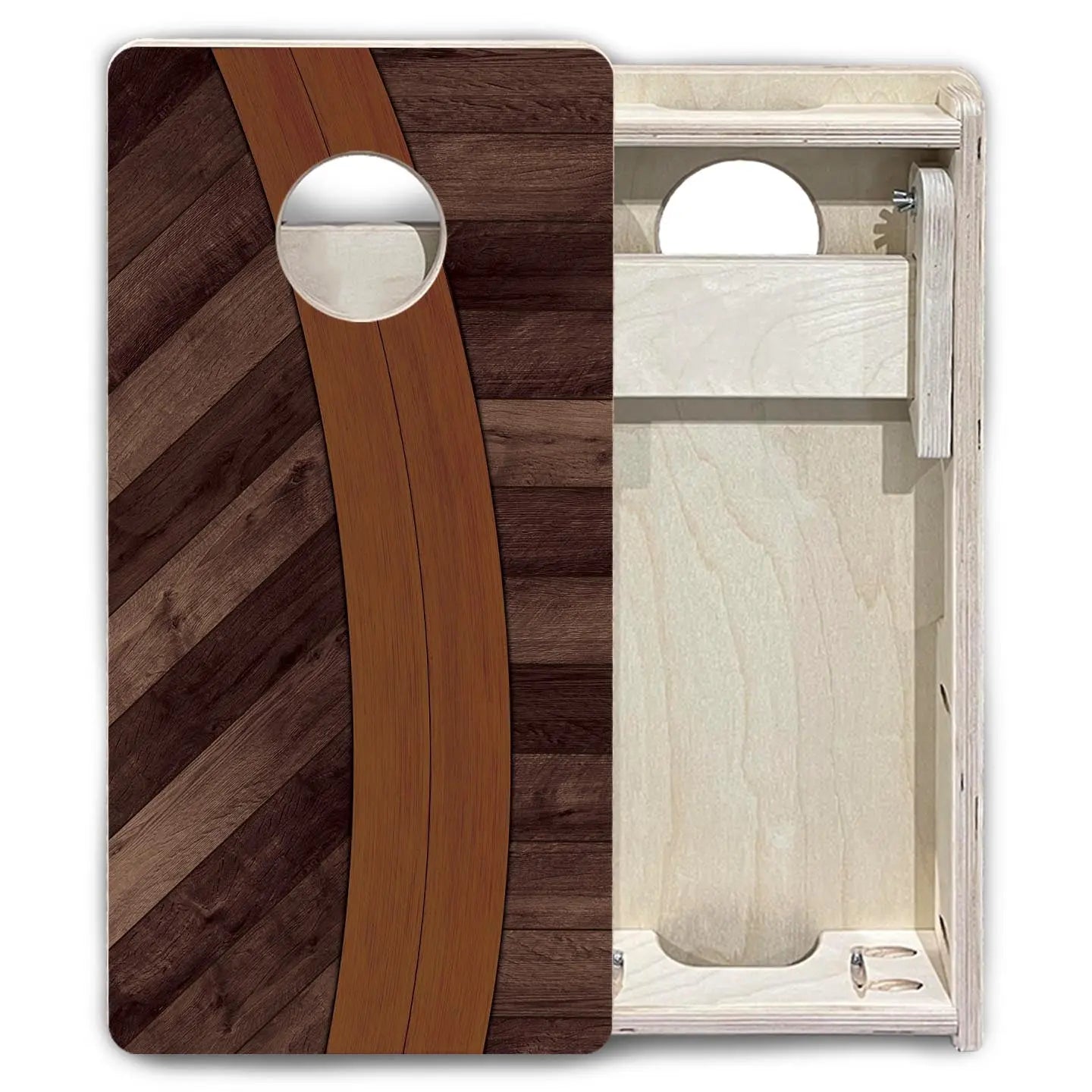 Curved Herringbone - Mini or Vacation Size Cornhole Boards by Cornhole Solutions, handmade jewelry detail photo 6