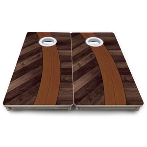 Curved Herringbone - Mini or Vacation Size Cornhole Boards by Cornhole Solutions, handmade jewelry detail photo 8