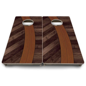 Curved Herringbone - Mini or Vacation Size Cornhole Boards by Cornhole Solutions, handmade jewelry detail photo 9