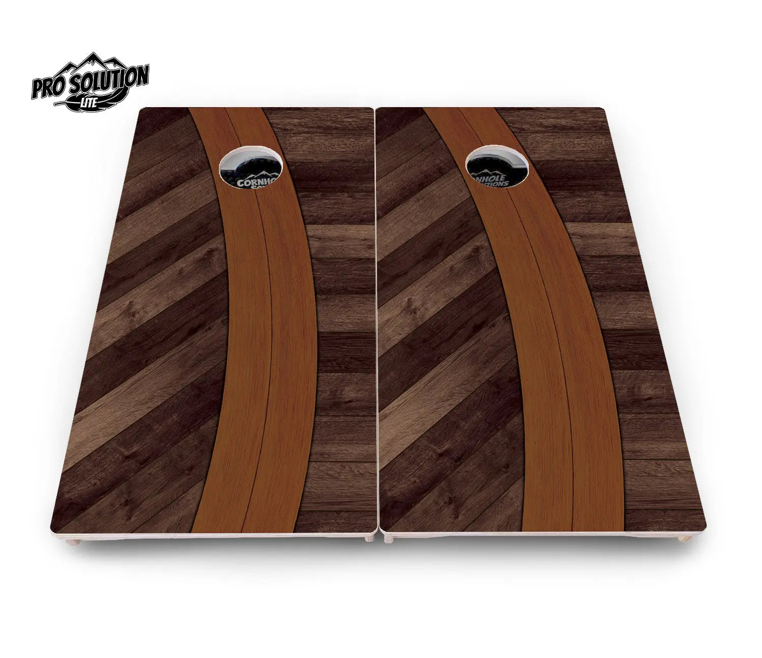 Curved Wood Cornhole Boards - Pro Solution Lite Series by Cornhole Solutions, custom cornhole board detail photo 3