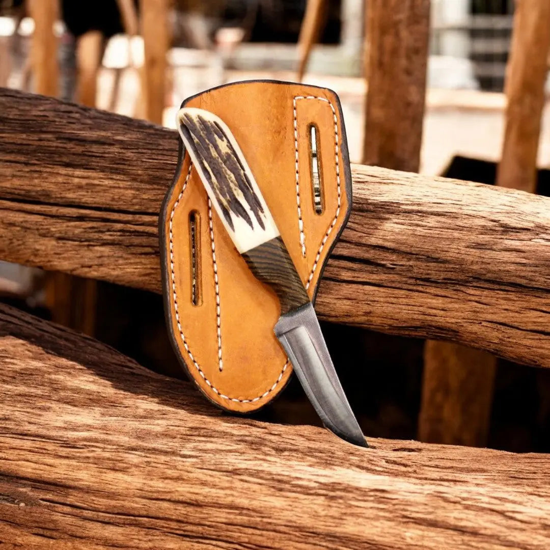 Custom Cowboy Knife – Summer Adventure Essential by Damascus Knife Store, Damascus knife main product photo