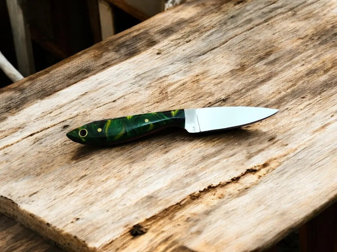Custom Handmade Cowboy Knife – 7" Stainless Steel Blade by Damascus Knife Store, Damascus knife detail photo 2