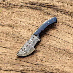 Custom Handmade Damascus Hunting Knife – Epoxy Resin Handle by Damascus Knife Store, Damascus knife main product photo