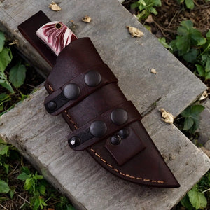 Custom Handmade Hunting Knife – High-Carbon Steel Blade by Damascus Knife Store, Damascus knife detail photo 6
