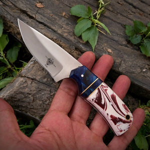 Custom Handmade Hunting Knife – High-Carbon Steel Blade by Damascus Knife Store, Damascus knife detail photo 7