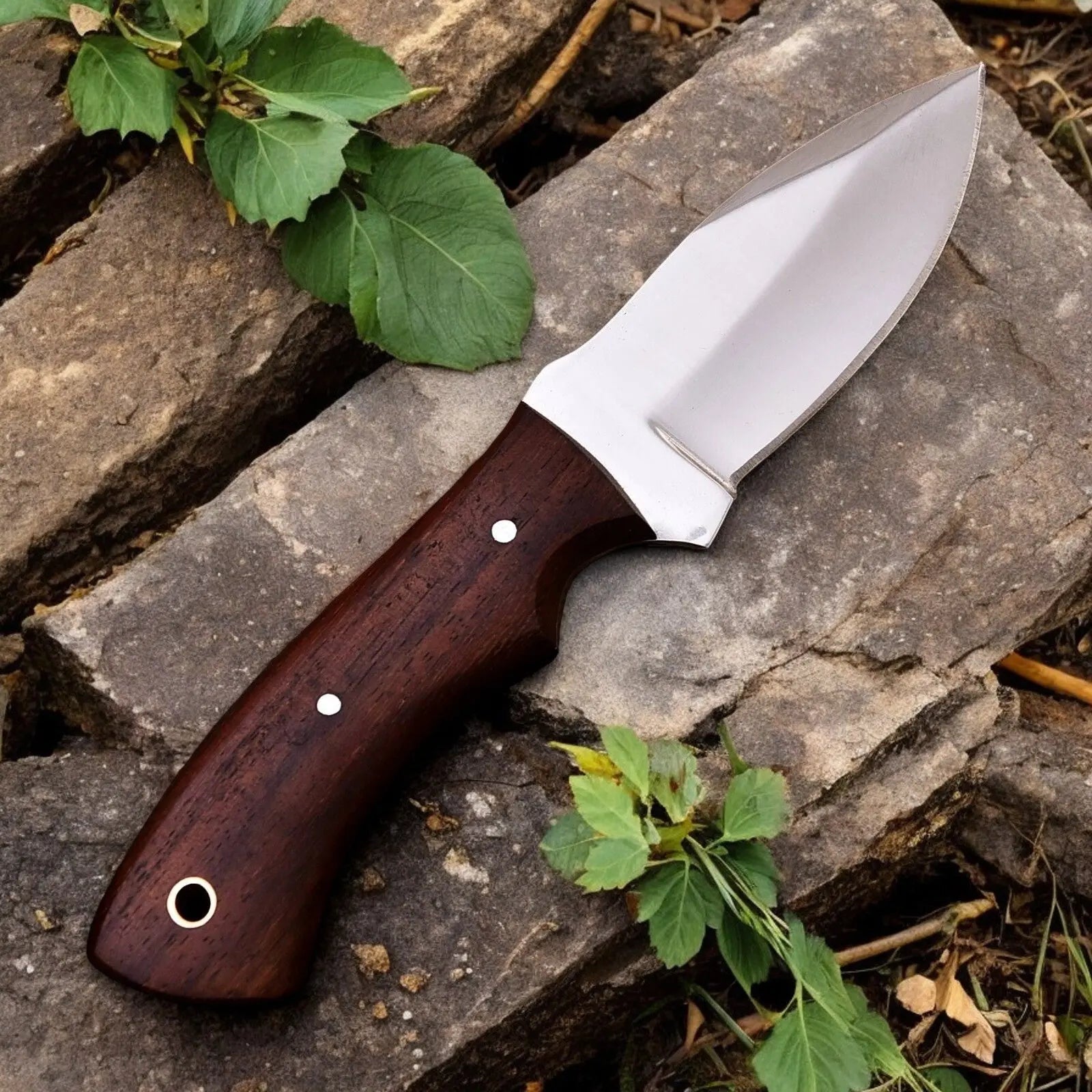 Custom Handmade Hunting Knife – High-Carbon Steel Blade by Damascus Knife Store, Damascus knife detail photo 4