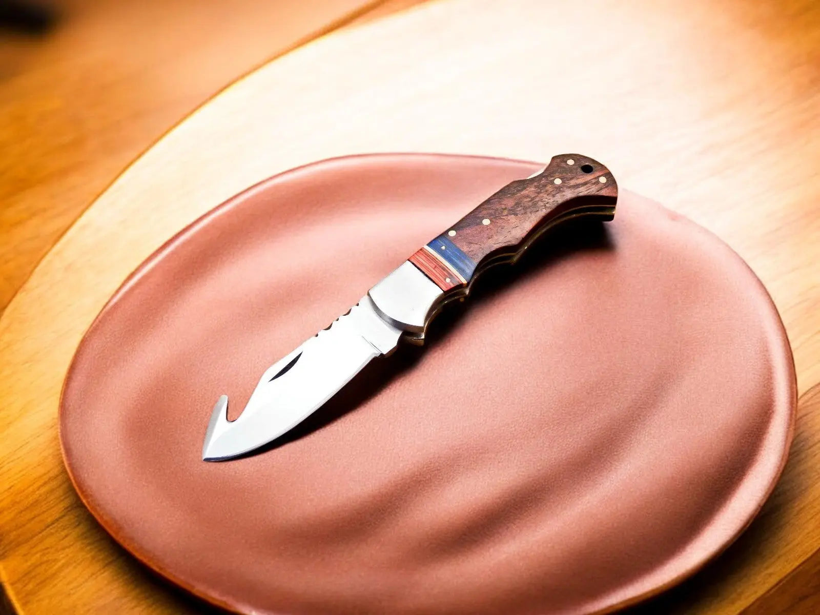 Custom Handmade Stainless Steel Pocket Knife – 3" by Damascus Knife Store, Damascus knife main product photo
