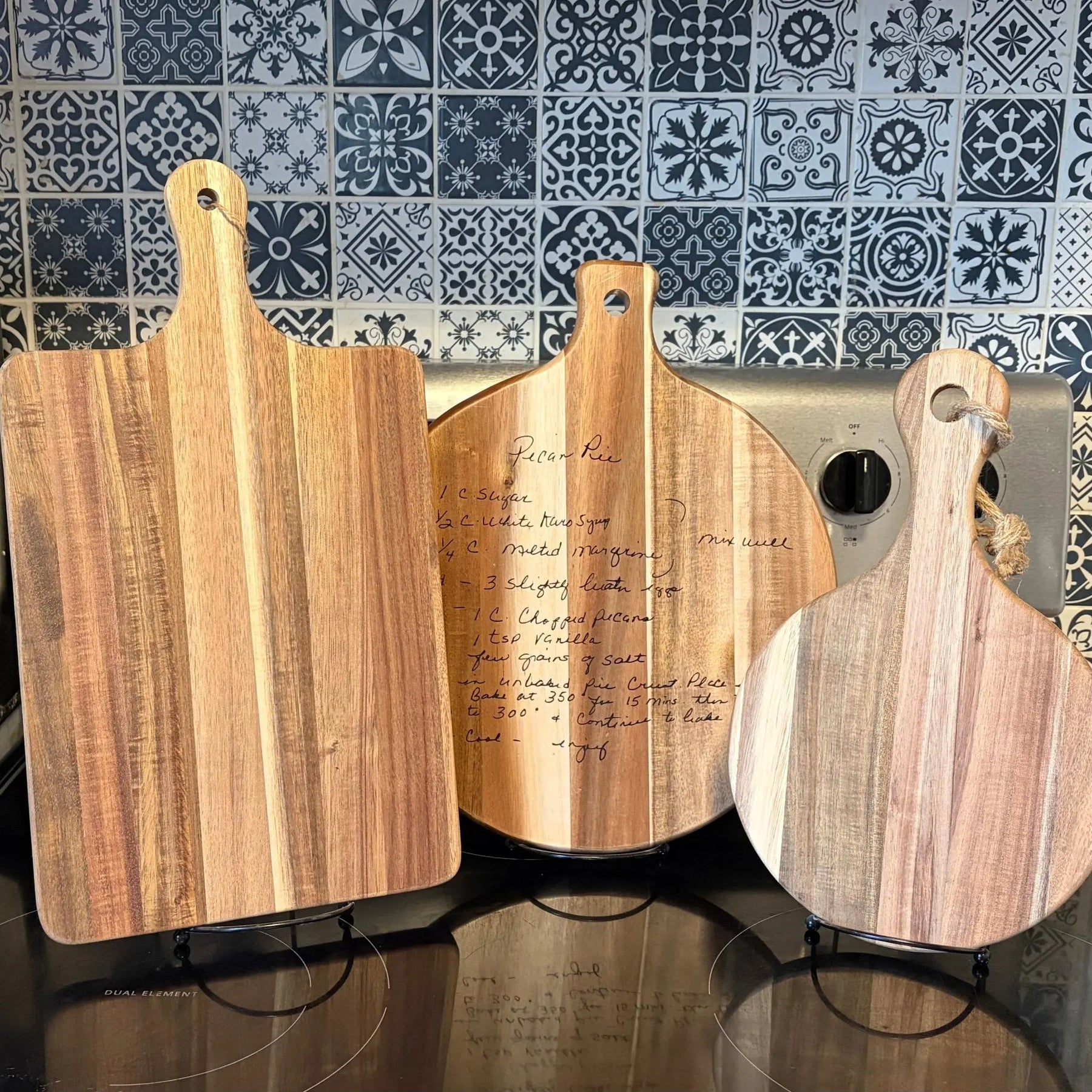 Custom Handwriting Engraved Cutting Board by Poor Hog Customs, handcrafted cutting board detail photo 4