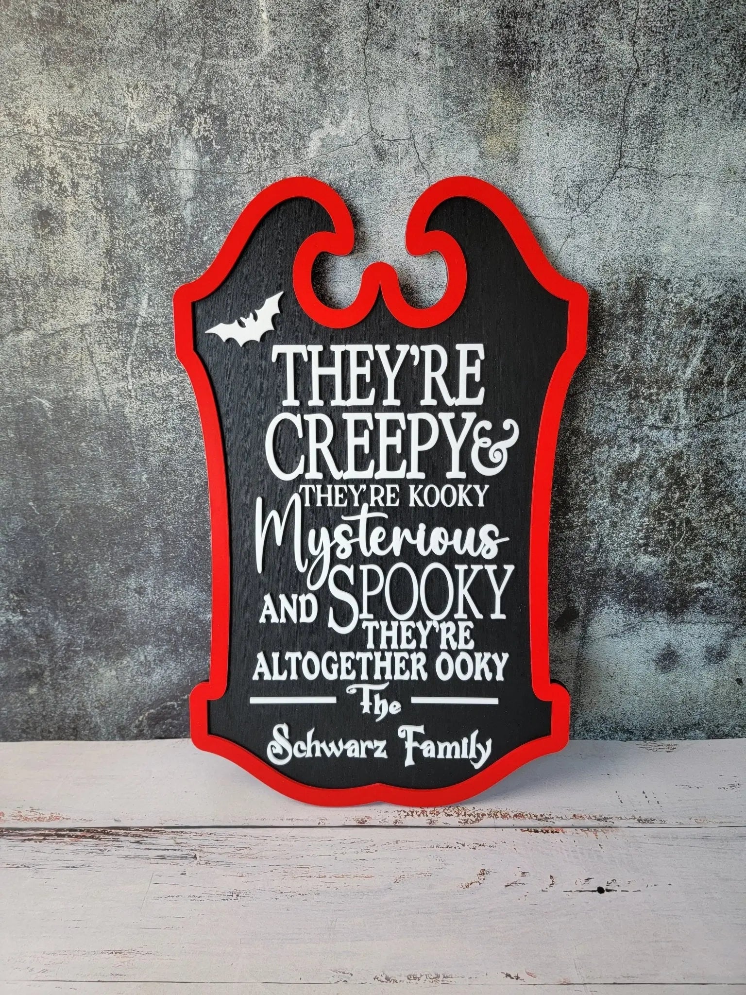 Custom Last Name Halloween Sign by EverLee Creations, Southern home decor detail photo 3