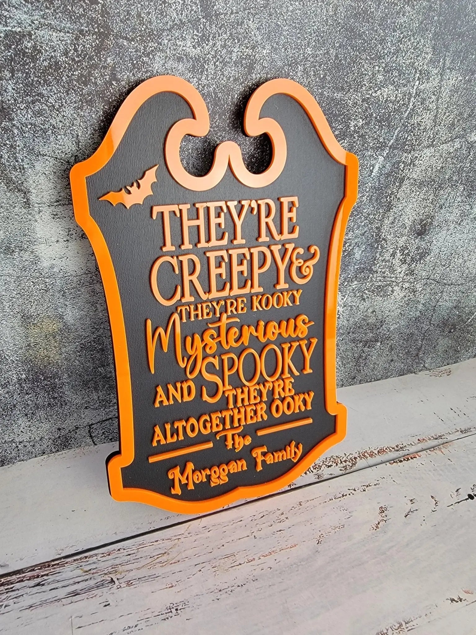 Custom Last Name Halloween Sign by EverLee Creations, Southern home decor detail photo 4
