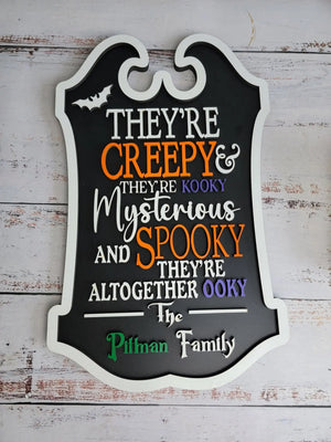 Custom Last Name Halloween Sign by EverLee Creations, Southern home decor detail photo 7