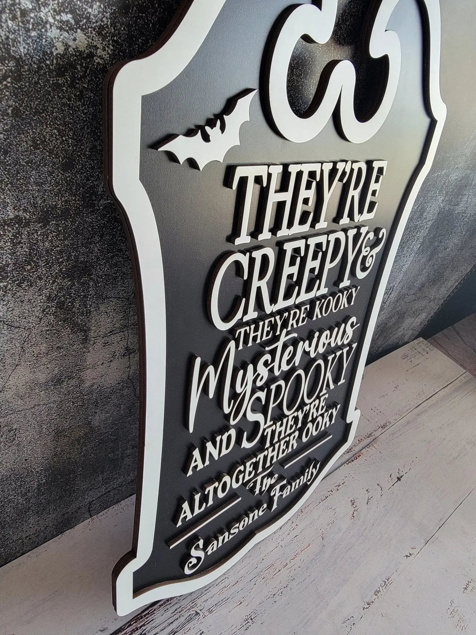 Custom Last Name Halloween Sign by EverLee Creations, Southern home decor detail photo 12
