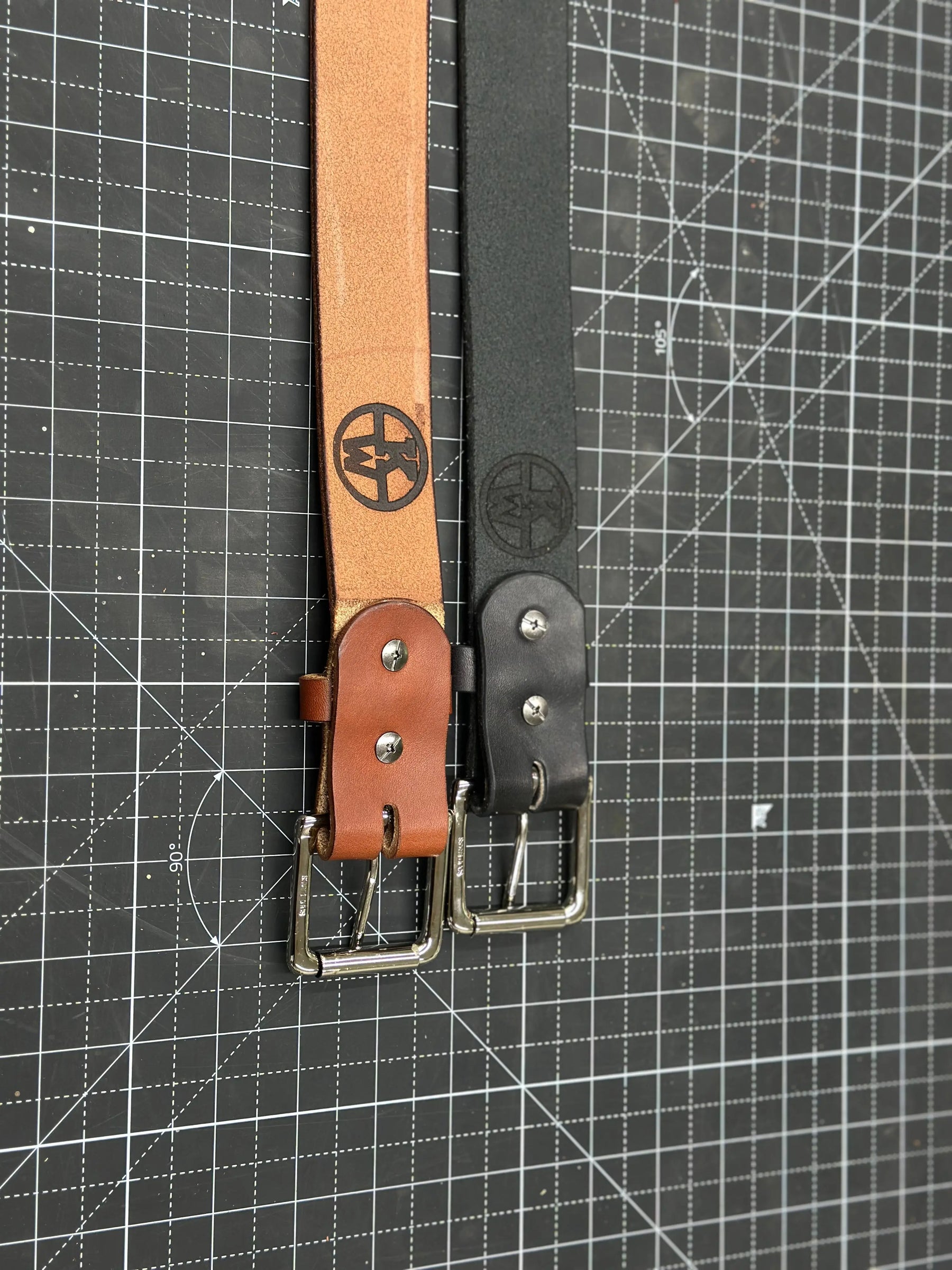 Custom Leather Belt by Kw Leatherworks, handmade leather goods detail photo 4