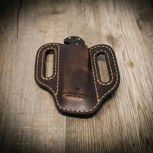 Custom Leather Knife Sheath by Bull Sheath Leather, leather knife sheath detail photo 5