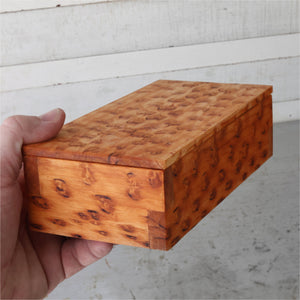 Handmade custom solid hardwood keepsake box by Dennehey Design Co. detail view 9