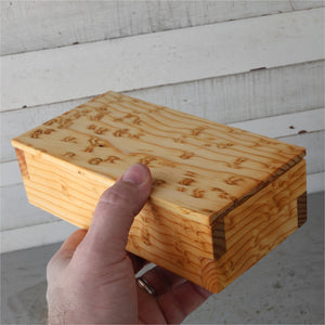 Handmade custom solid hardwood keepsake box by Dennehey Design Co. detail view 4