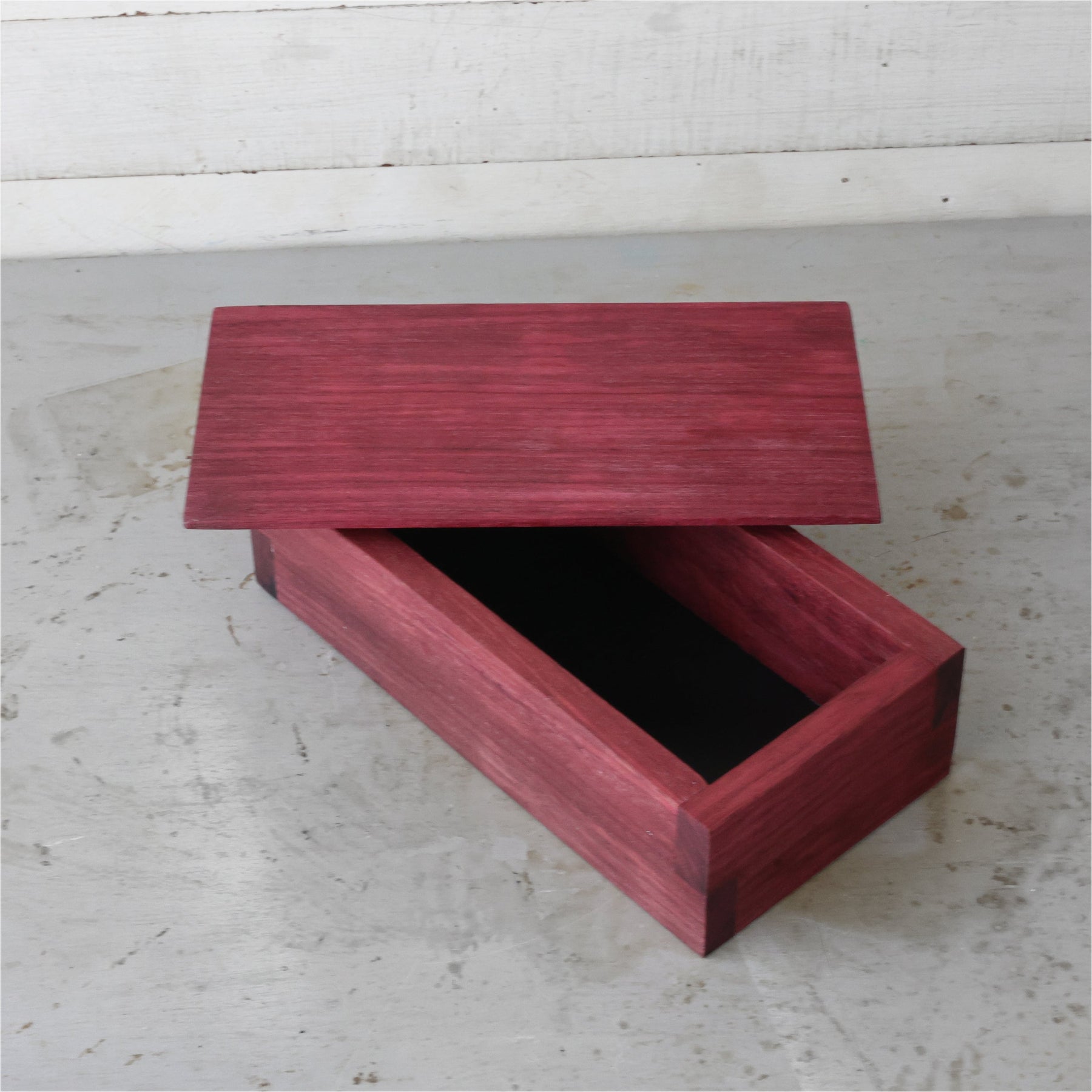 Handmade custom solid hardwood keepsake box by Dennehey Design Co. detail view 6