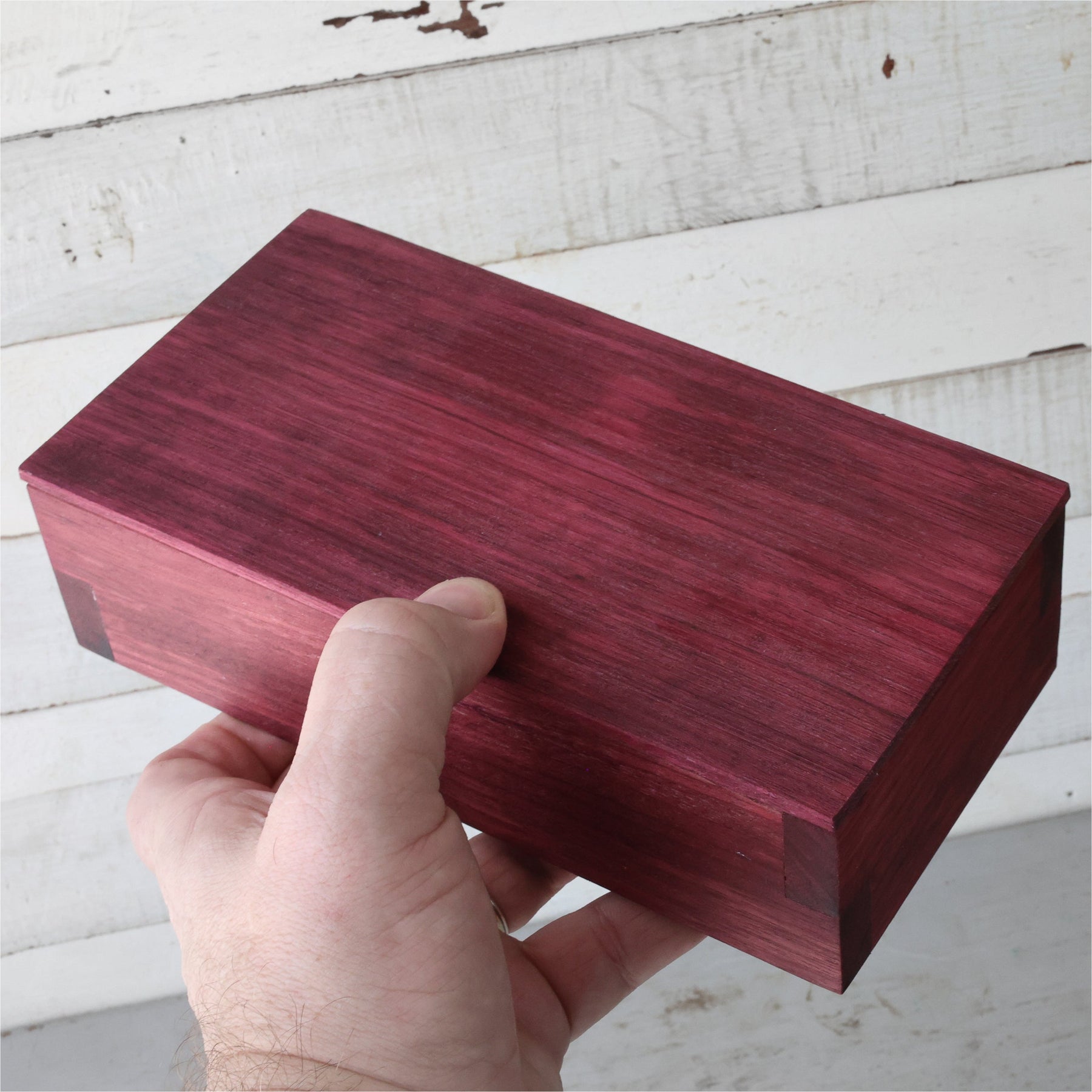Handmade custom solid hardwood keepsake box by Dennehey Design Co. detail view 3