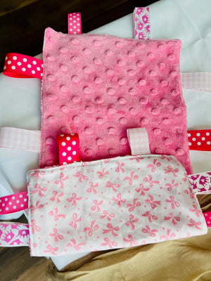 Customizable Taggy Blanket by East Mississippi Creations, children's boutique clothing detail photo 13