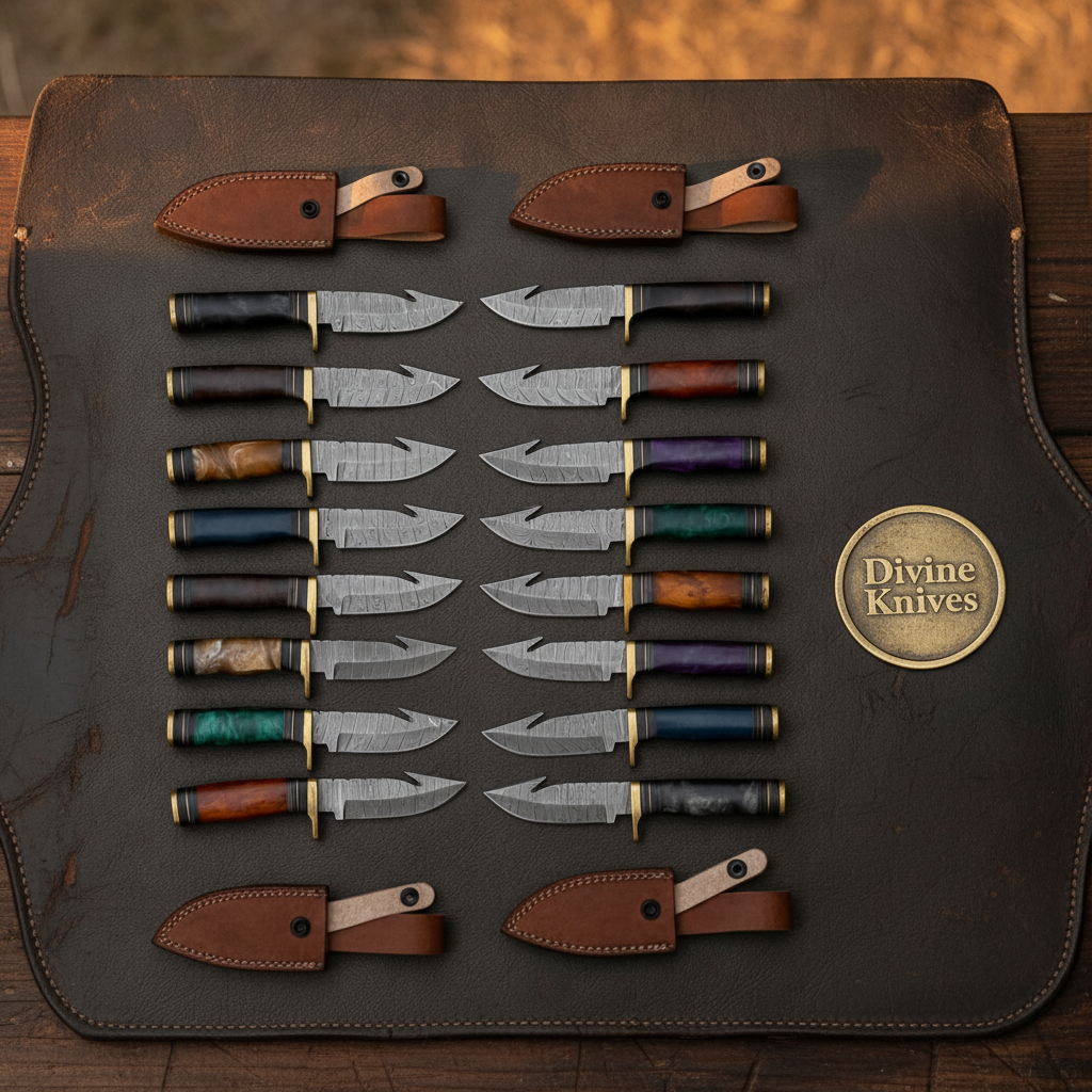 Damascus Gut Hook Skinner Lot with Assorted product detail, view 4