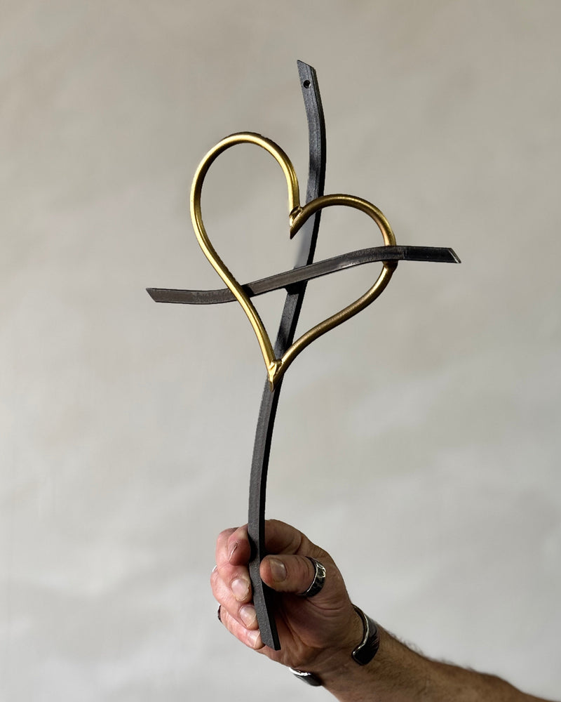 The Heart of Gold Promise Cross by Iron Chinchilla