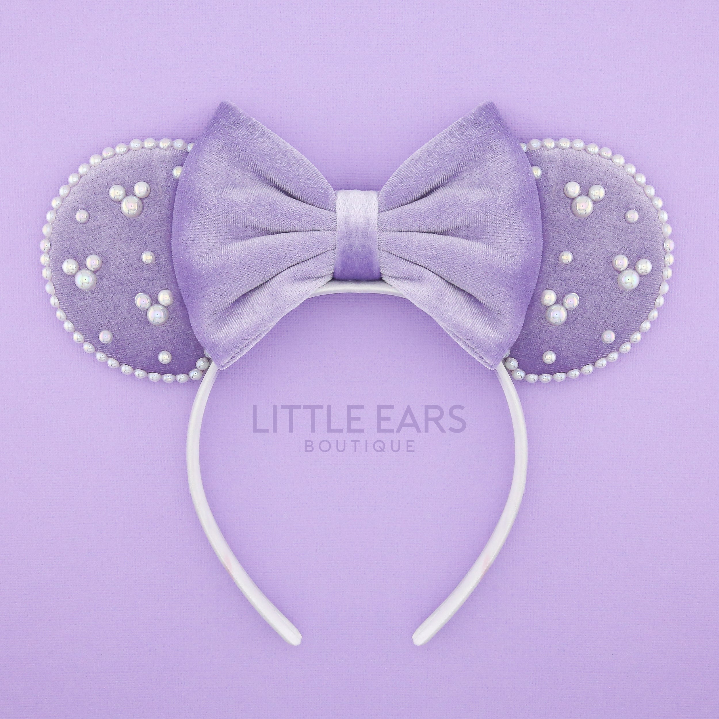 All Purple Pearls Ears by Little Ears Boutique, handmade jewelry main product photo