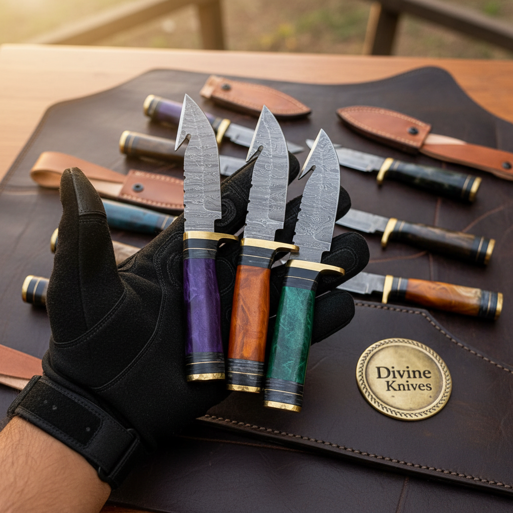 Damascus Gut Hook Skinner Lot with Assorted product detail, view 5