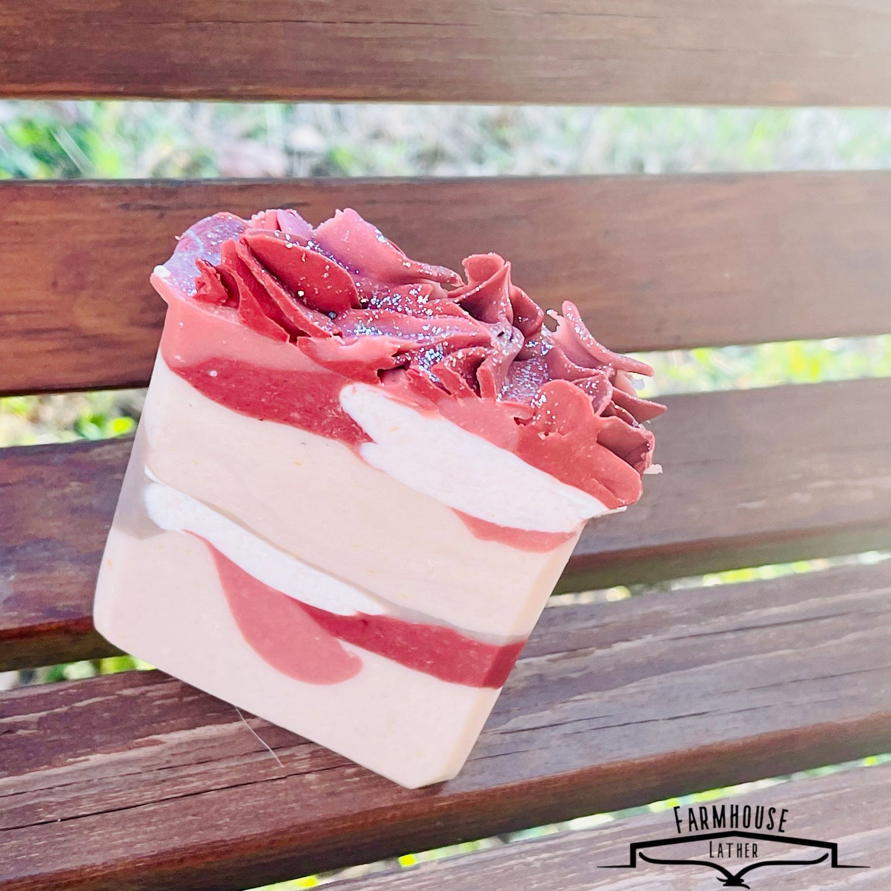 Farmhouse Lather Peony Acres goat milk soap image 2