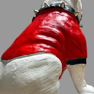 UGA Georgia Bulldog Mascot Stone Statue for Garden, Yard, Home Decor and Porch.