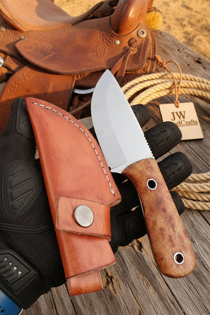 Woodgrain Trail Skinner Knife 7.5" by JW SteelCrafts, product view 3