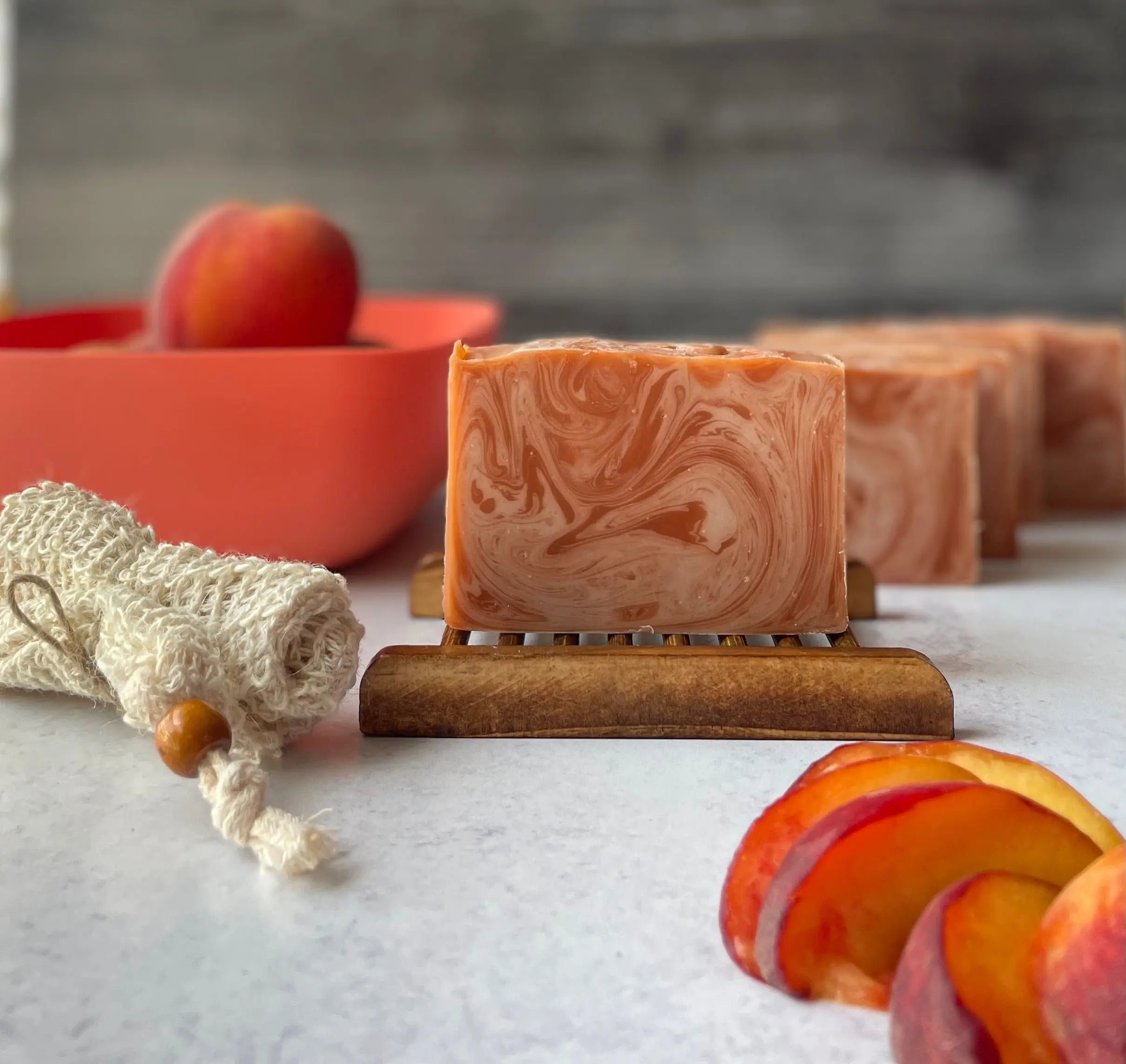 Dirty Peaches Handcrafted Soap by Lustful Bath, LLC, natural skincare main product photo
