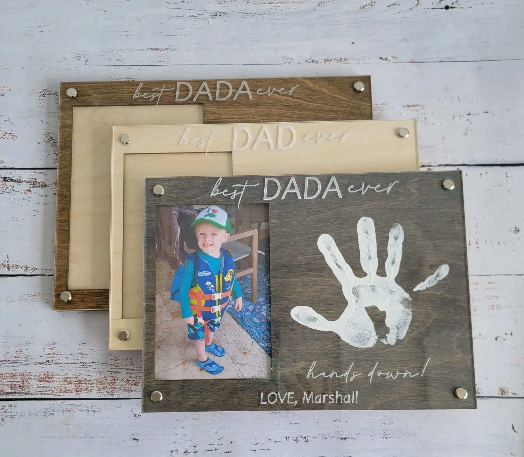 DIY Handprint Picture Frame by EverLee Creations, paper gift detail photo 5