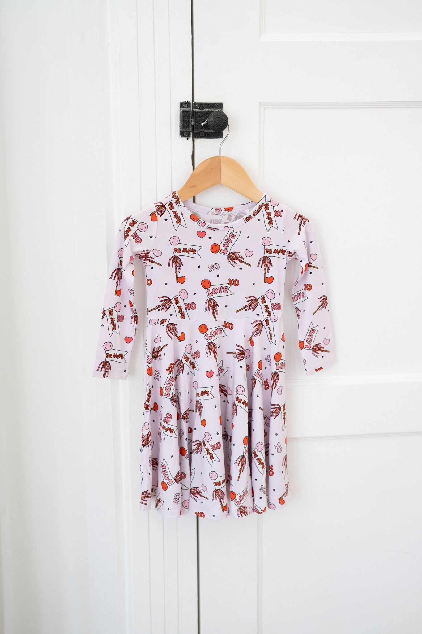 Valentine's Hearts | Long Sleeve Twirl Dress by Boosh Baby image 7