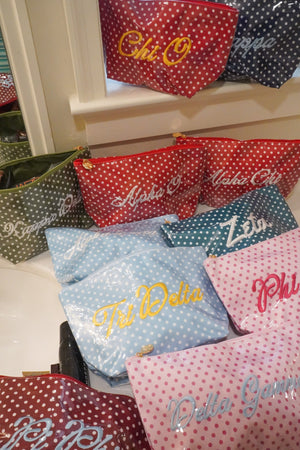 Sorority Greek Clear Coat Toiletry Bag by KenzKustomz product view 4